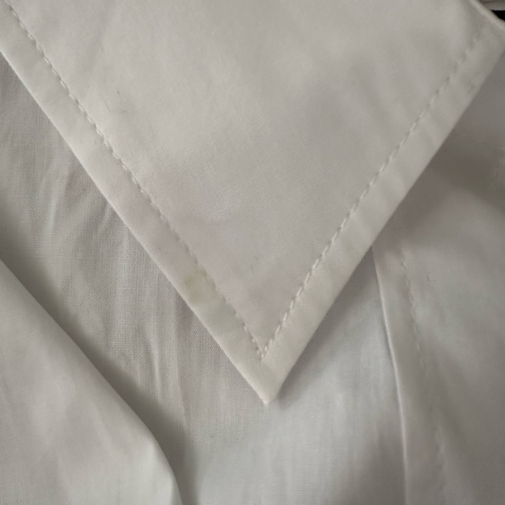 Zara white‎ cotton button down blouse ladies size Large NWT - Picture 8 of 8